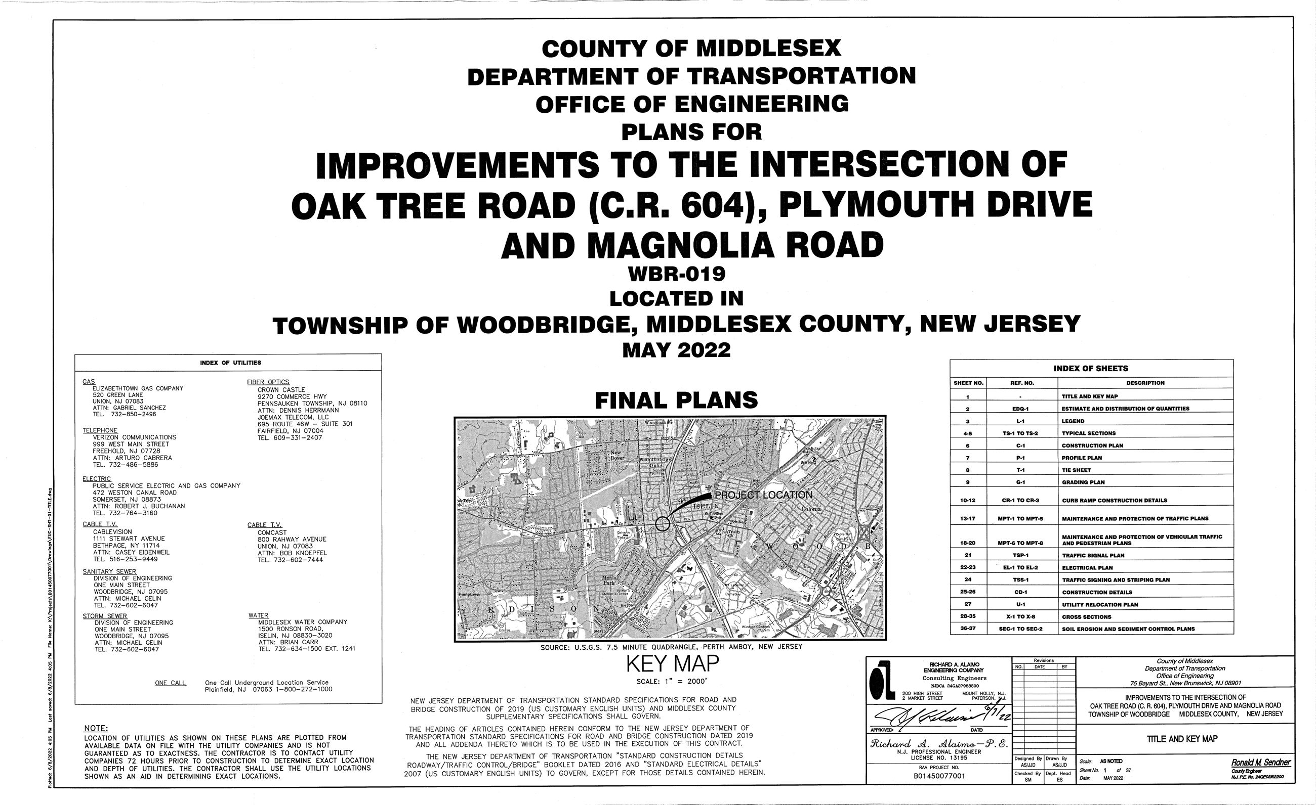 Oak Tree Road/Plymouth Drive & Magnolia Rd. Intersection Improvements