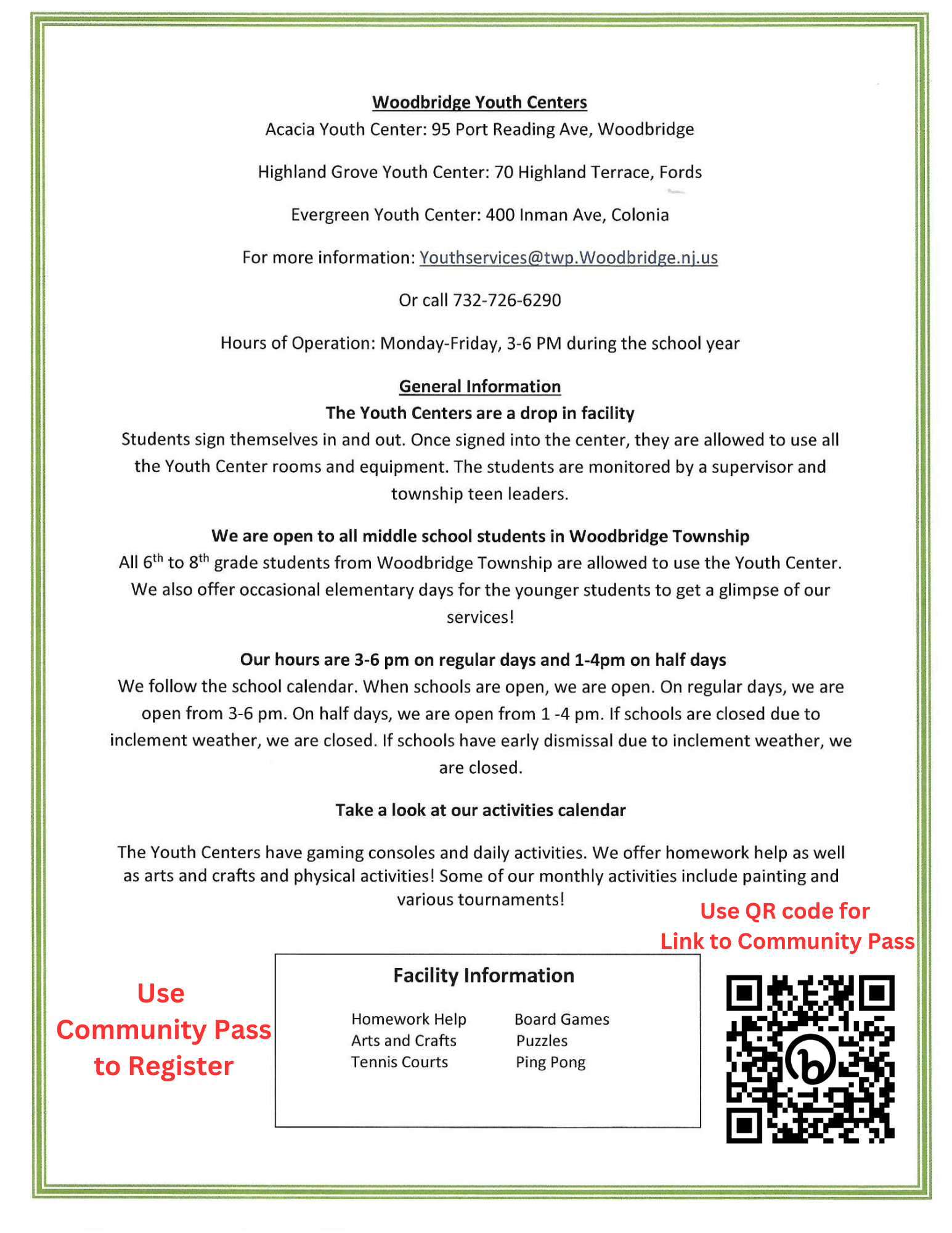 Use QR code for Link to Community Pass