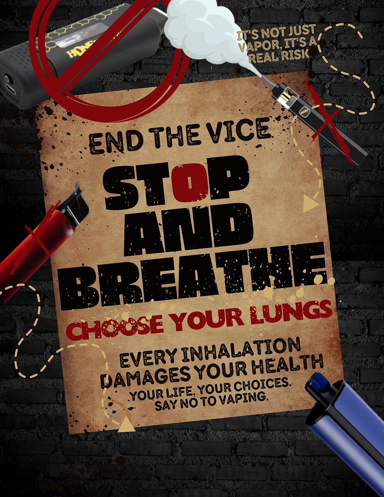 High school winner Stop and Breathe