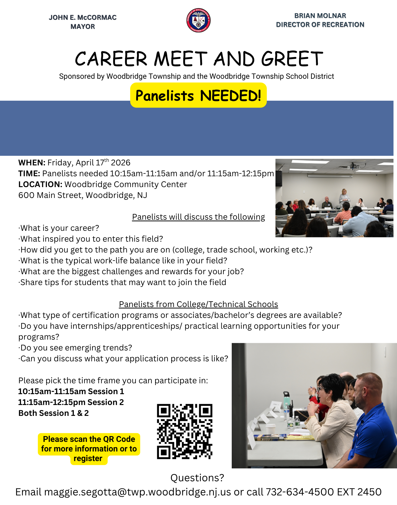 2026 Career Meet and Greet Panelist Flyer