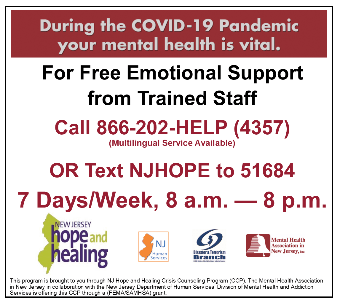 NJHOPE COVID Mental Support
