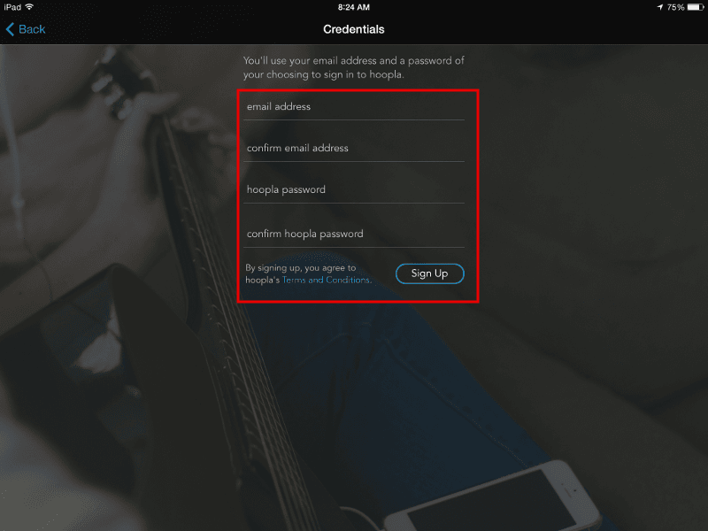 Step 5 - Create Username and Password