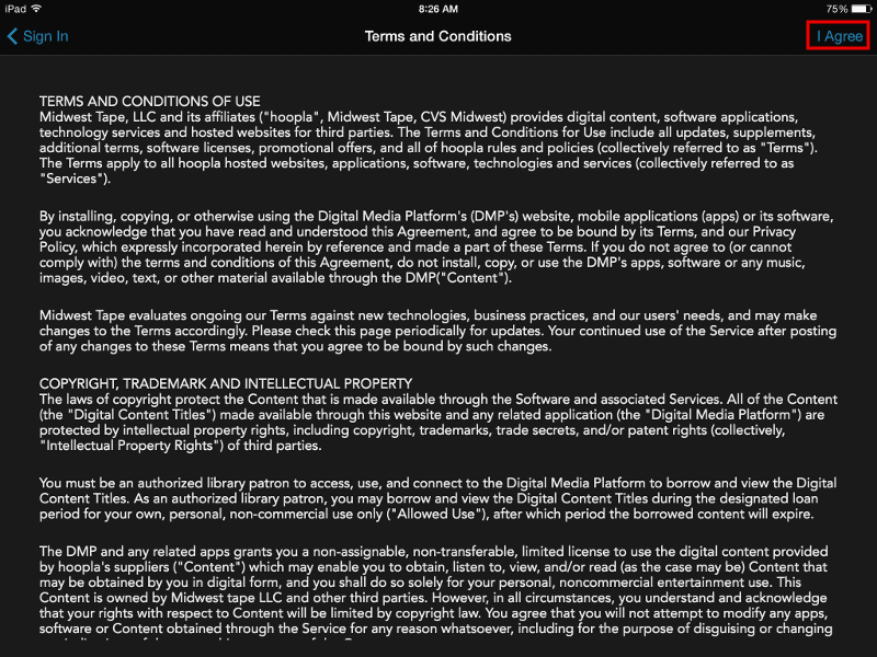 Step 6 - Terms and Conditions