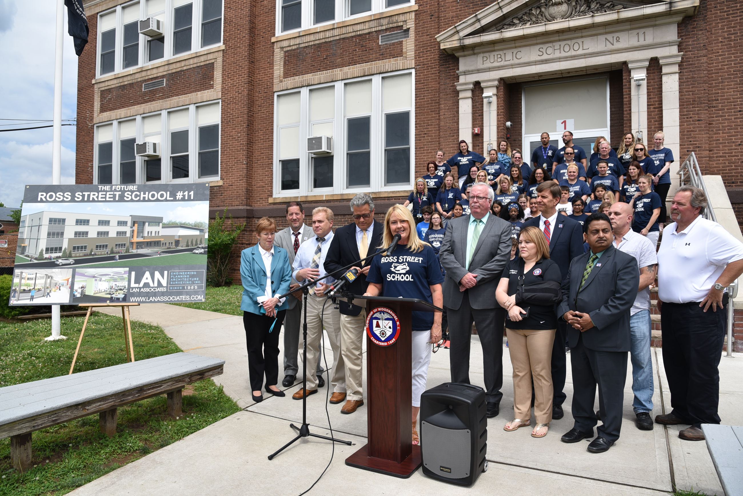 Ross Street School Ground Breaking - Podium - 6-21-18